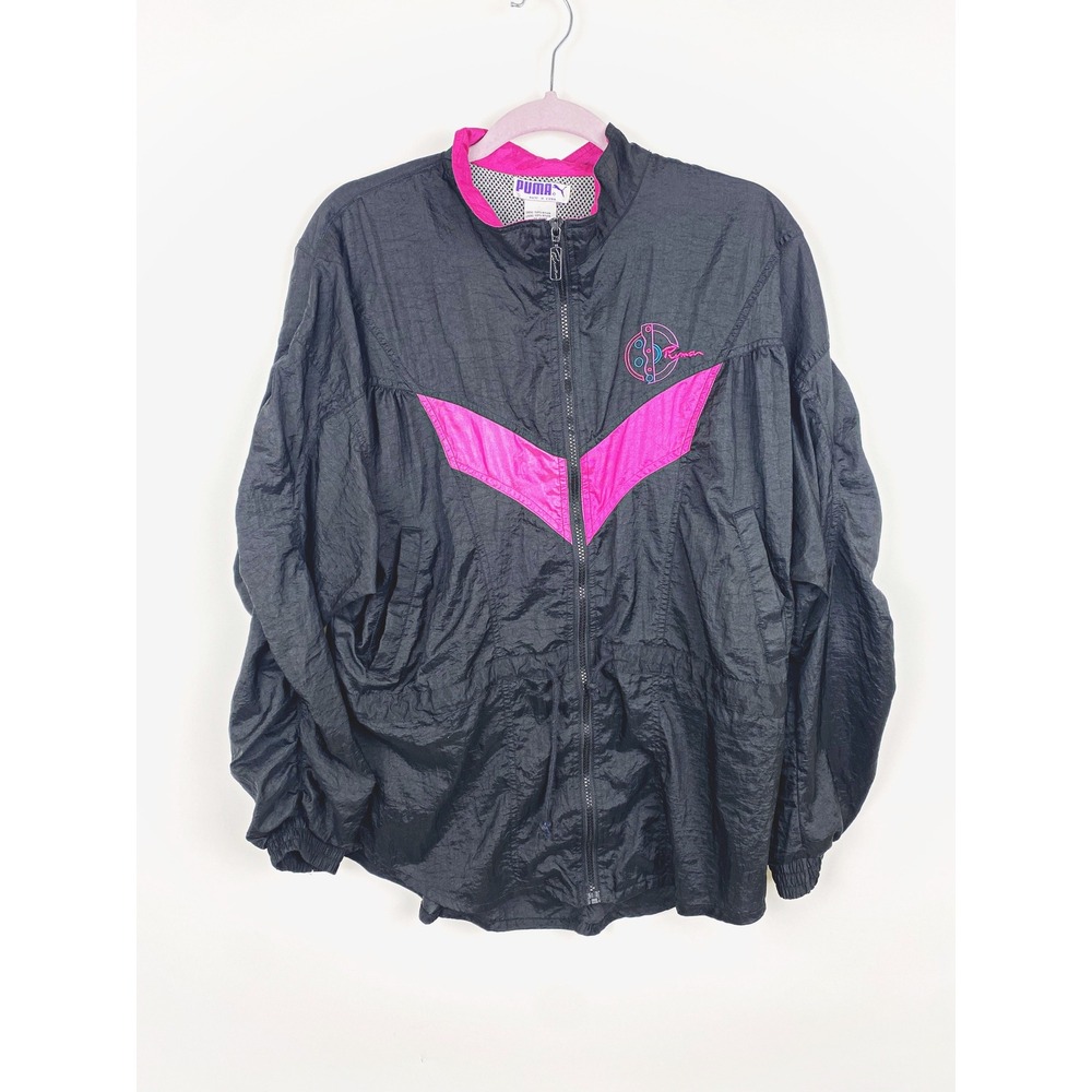 Puma Vintage Oversized Windbreaker Jacket Nylon 90s Retro